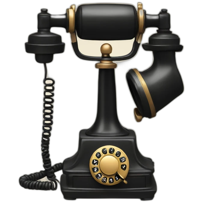 cute 1920s telephone emoji