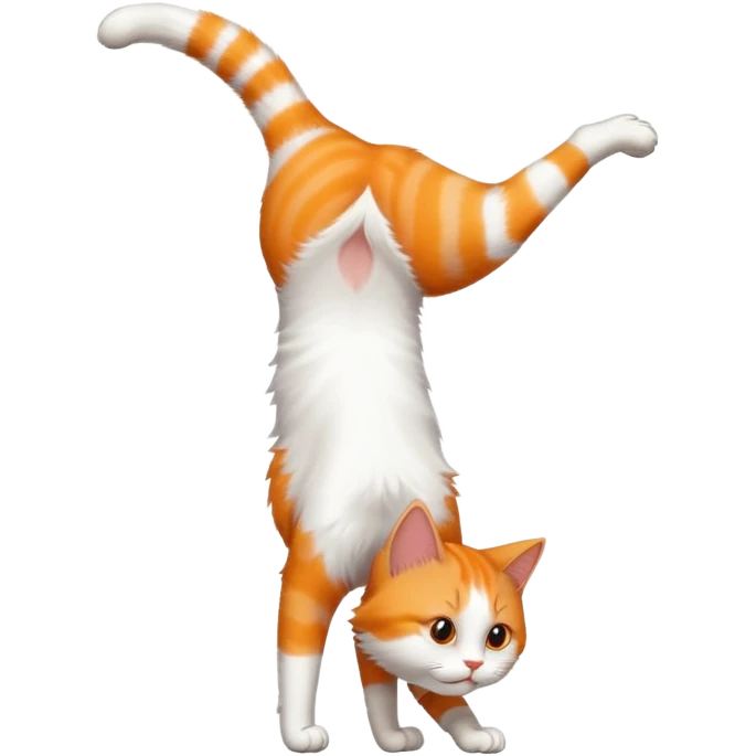 Cat doing a handstand  emoji