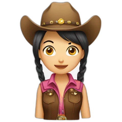 cowgirl asian emoji