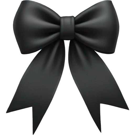 Black coquette bow with only back in it and no other colour  emoji
