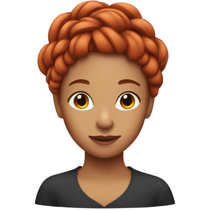 One sisw Braide red hair wo emoji