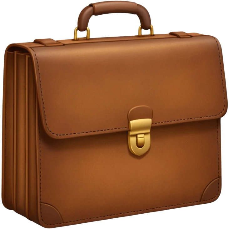 Business case with leather texture emoji