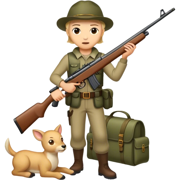 Hunting with rifle  emoji
