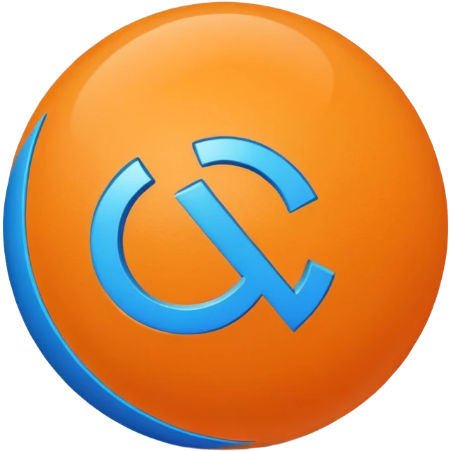 Orange with blue anti symbol emoji