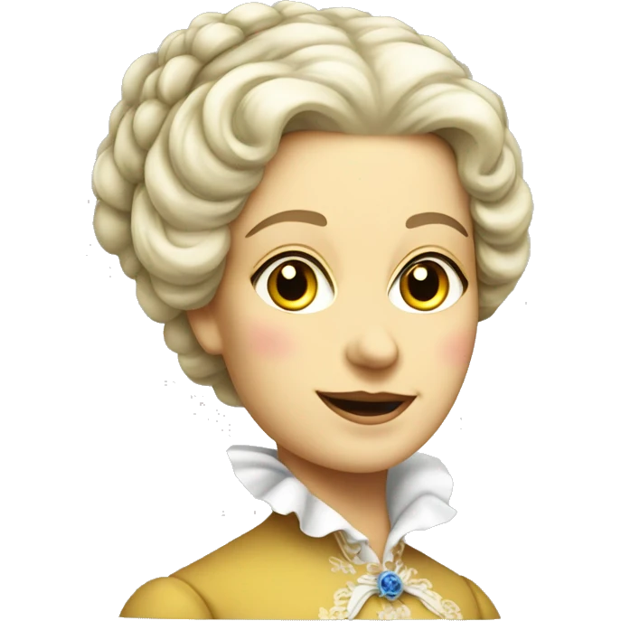 18th century Swiss lady in dress emoji