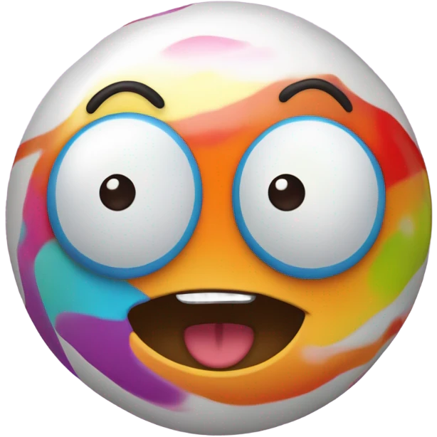 chewy jawbreaker with a face emoji