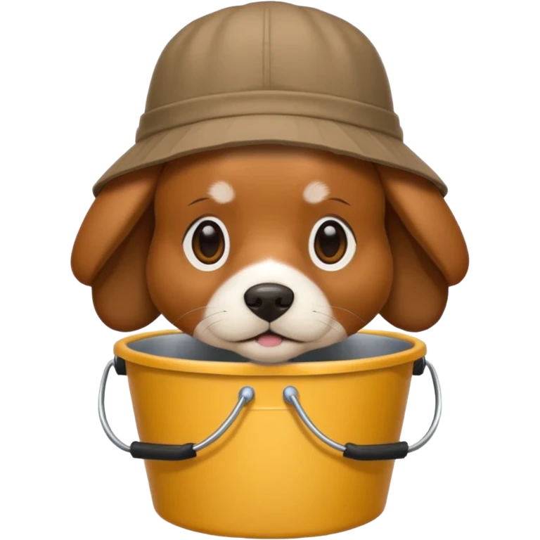 bucket hat dog emoji