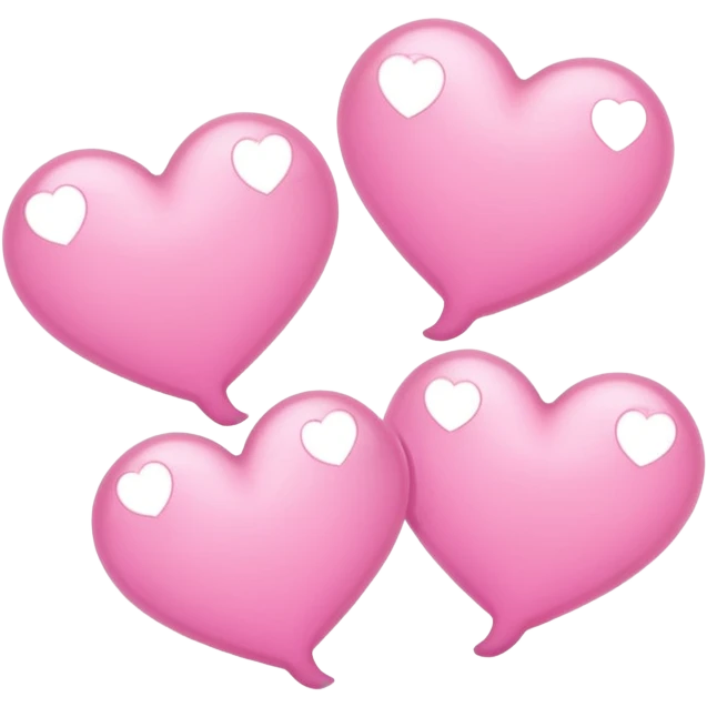 Thinking bubbles with pink hearts  emoji