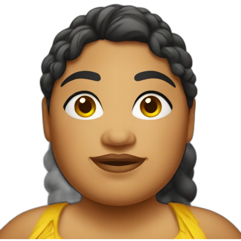 Fat Polynesian Woman emoji