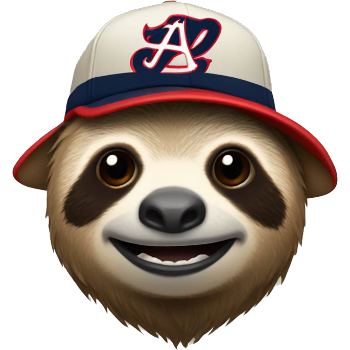 Sloth with braves hat emoji