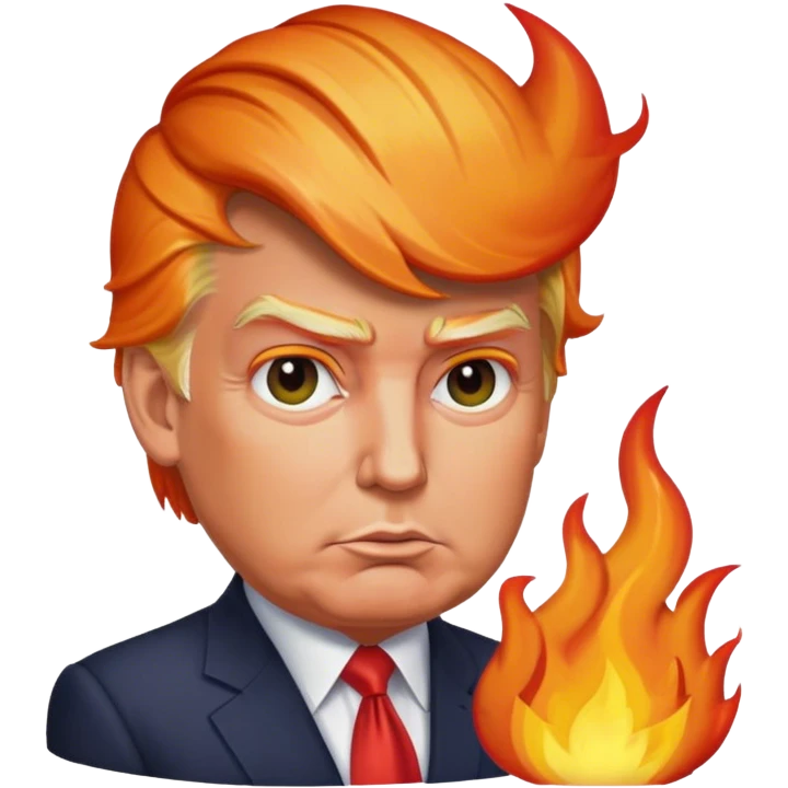 Donald Trump Flame hair emoji
