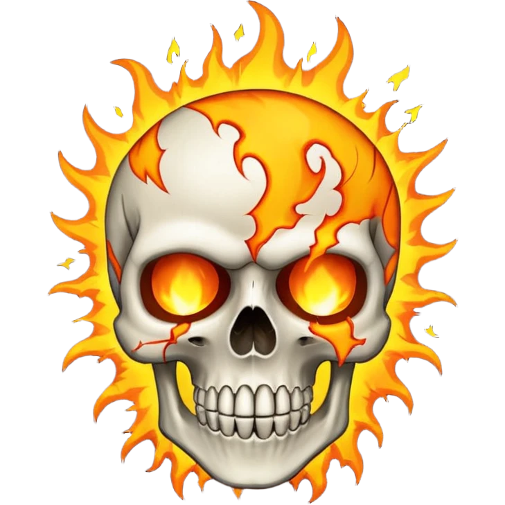 explosive skull emoji