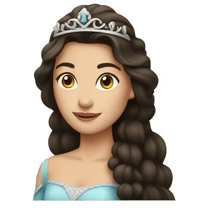 Brunette princess emoji