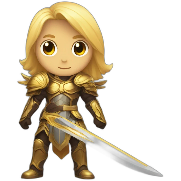 kayle avec une épée ardente emoji