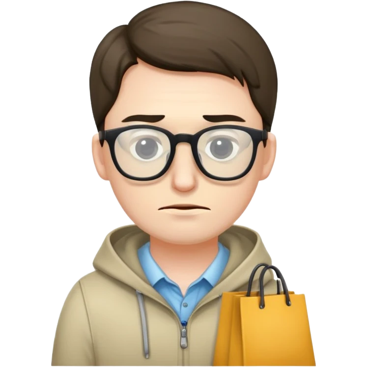 programmer with bags under his eyes emoji