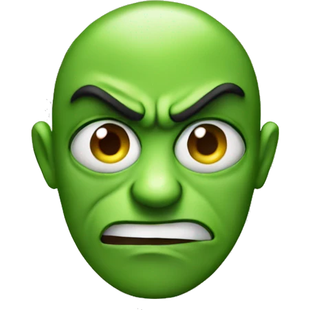 mad green face emoji