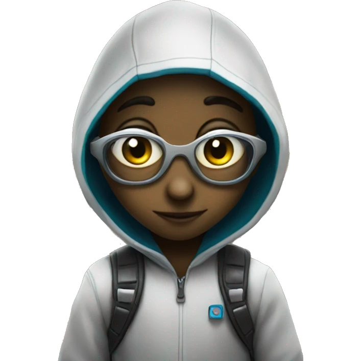 young alien at a library emoji