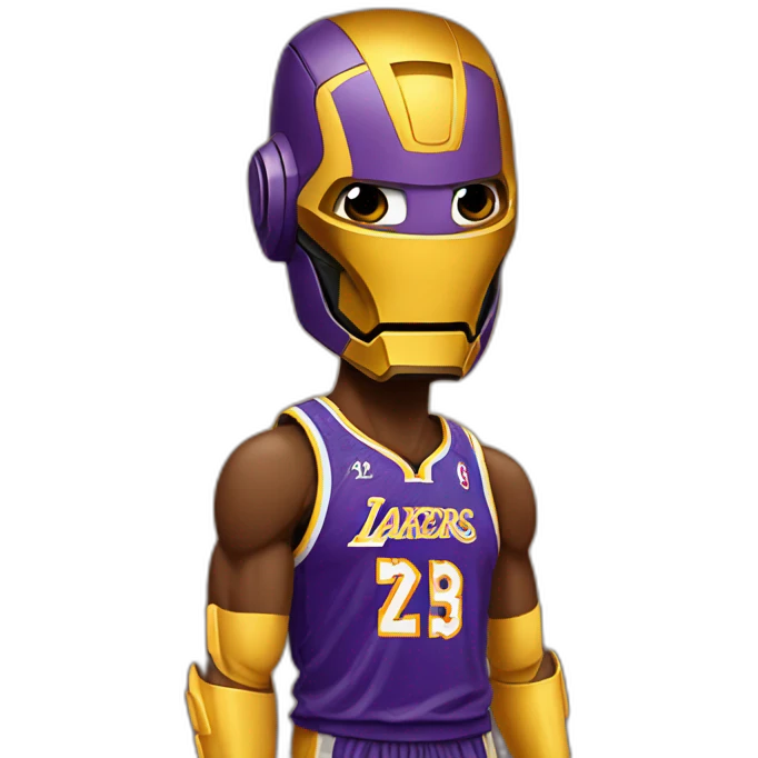 Iron Man avec le maillot des Lakers emoji