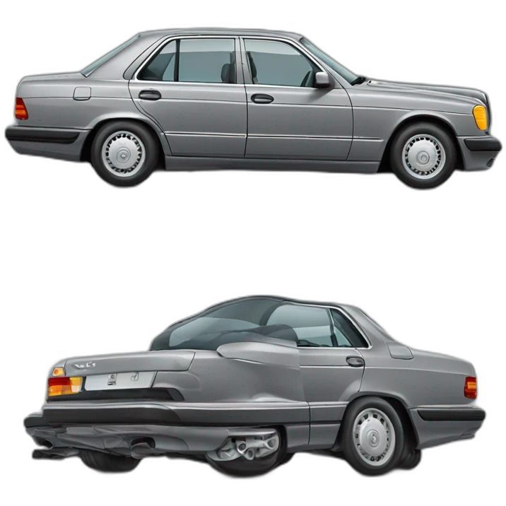 old mercedes benz w124 grey emoji