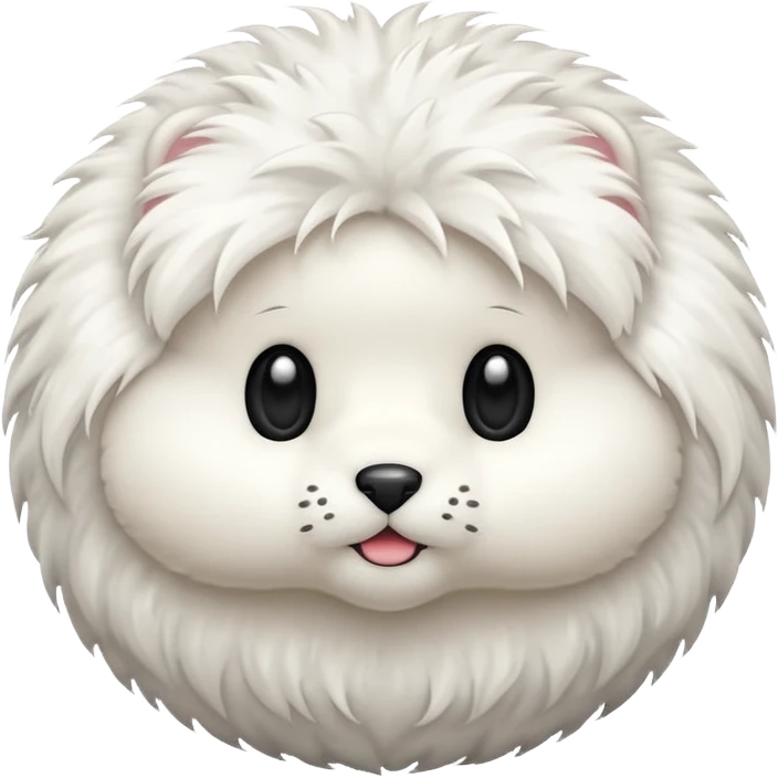 white fur ball emoji