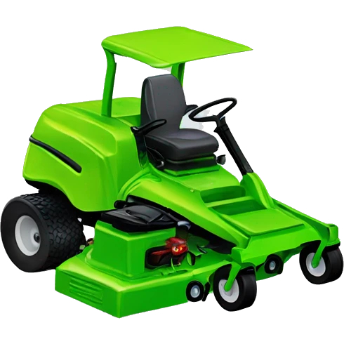 zero turn mower driven by a frog emoji