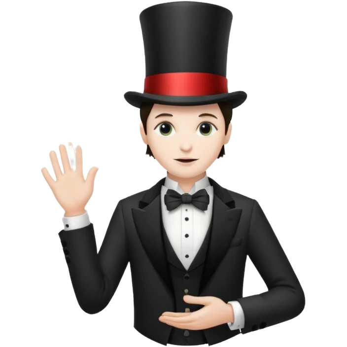 a magician who disappears into fog emoji