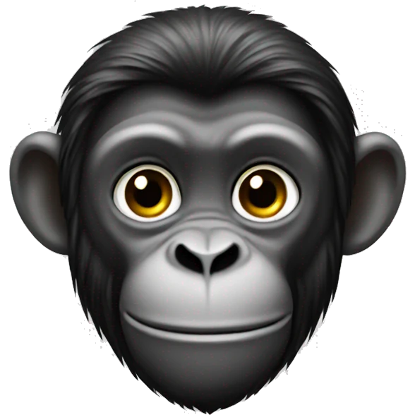 monkey wearing black tie emoji