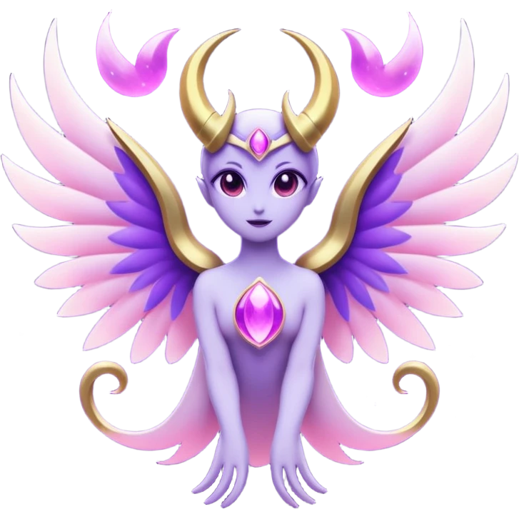 Pokemon legendary purple and pink lunala emoji
