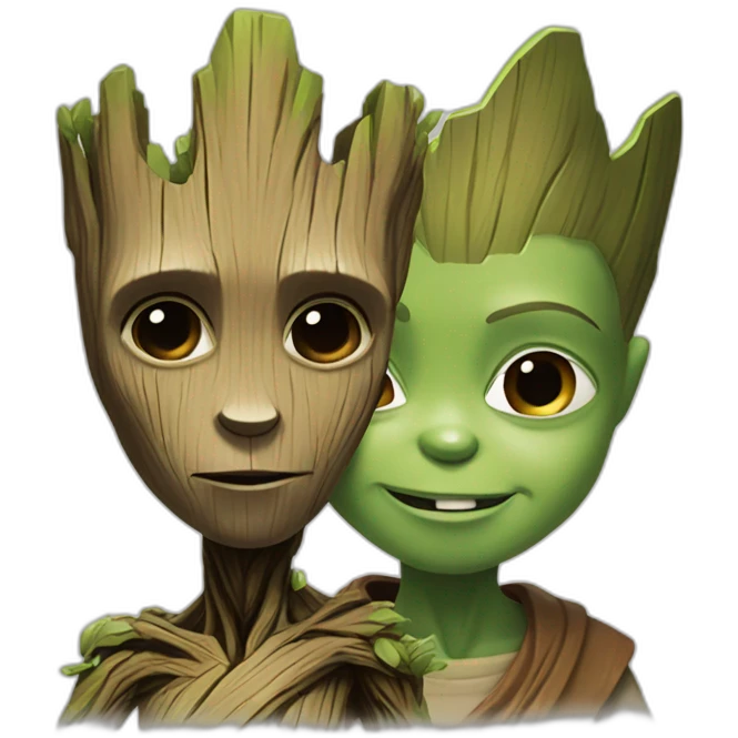 groot and yoda emoji