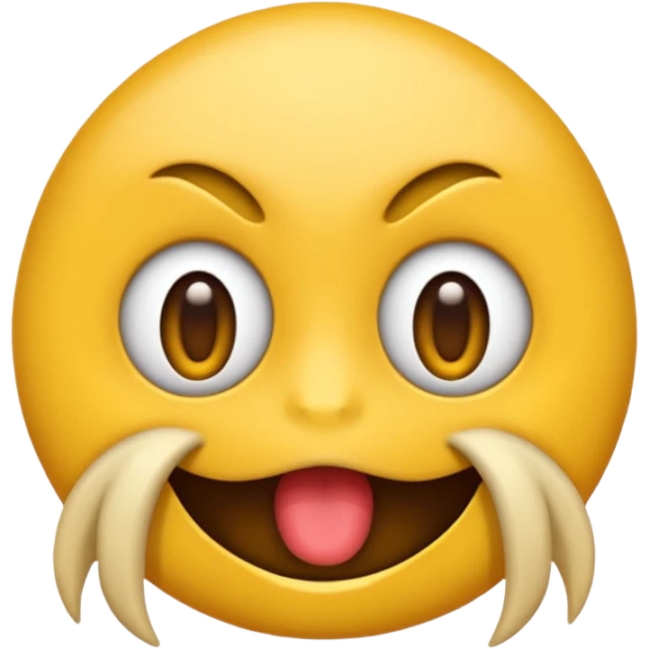 Un emoji qui se moque en tirant la langue avec plein de nœuds autour de la tête emoji