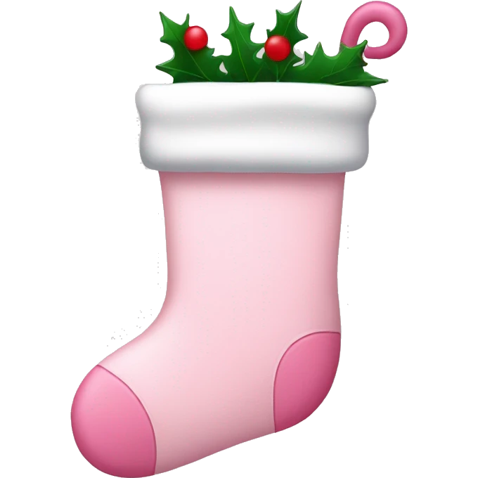  light pink Christmas stocking emoji