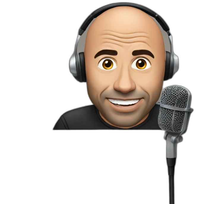 Joe Rogan podcast with a microphone emoji