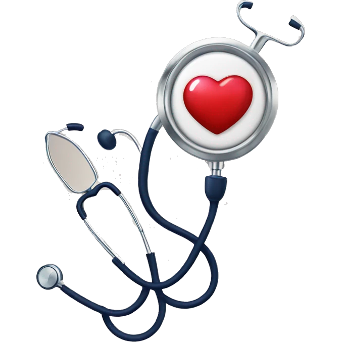 A stethoscope with a lipstick attached emoji