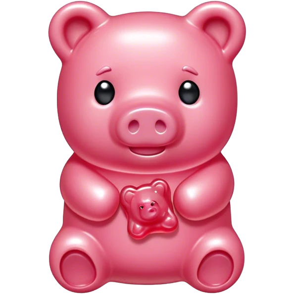 pink spam gummy bear pig candy emoji