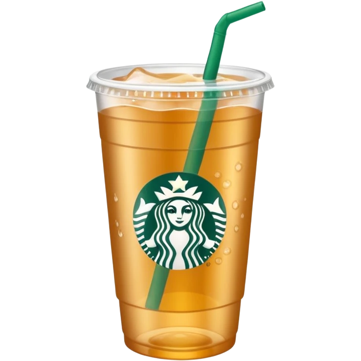 Soft drink in plastic cup (like Starbucks Cup), no logo, closed top. emoji