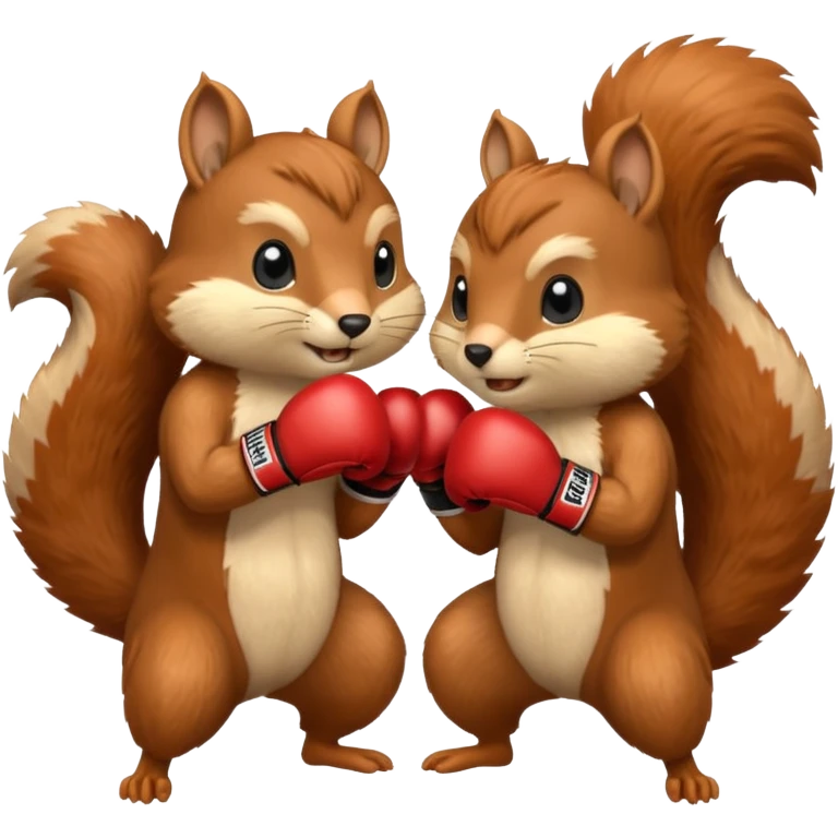 Two squirrels boxing each other emoji