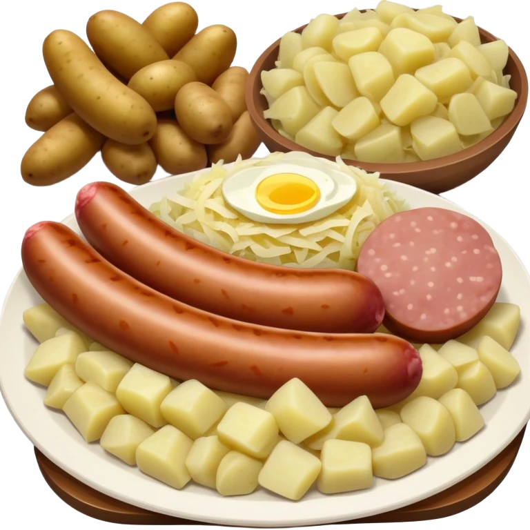 Roster with potatoes and sauerkraut emoji