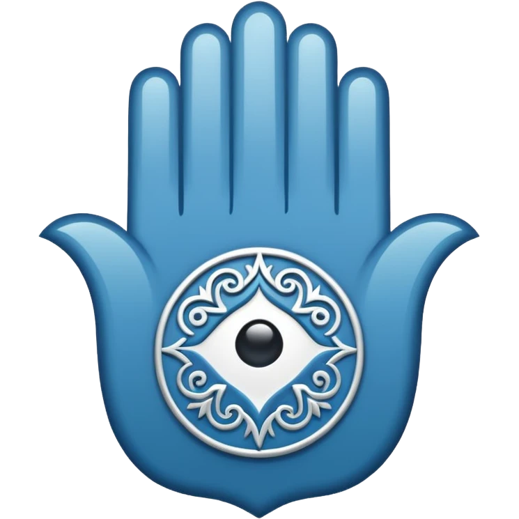 A very simple all-white hamsa emoji emoji