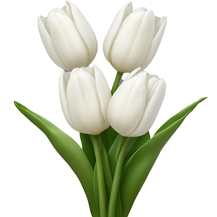 White tulips  emoji
