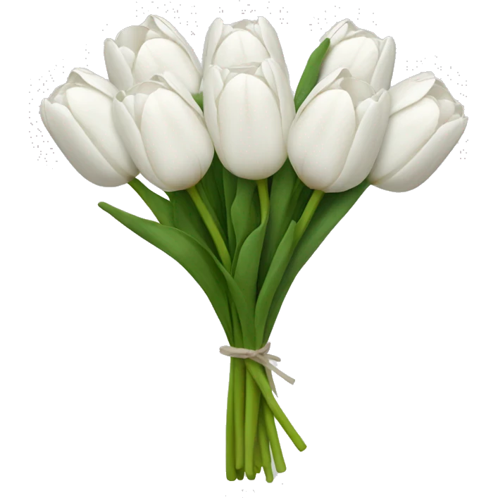 white tulip bouquet  emoji