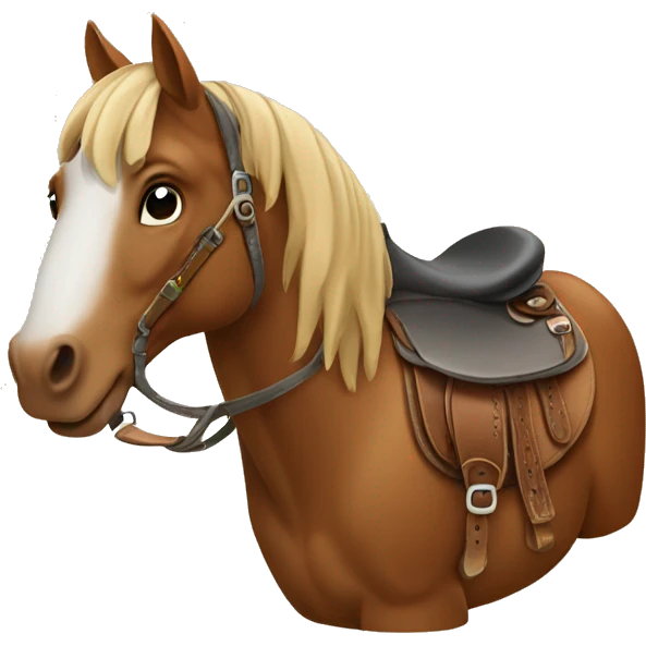 horse with a western saddle  emoji