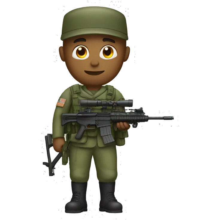 Military man with rifle emoji