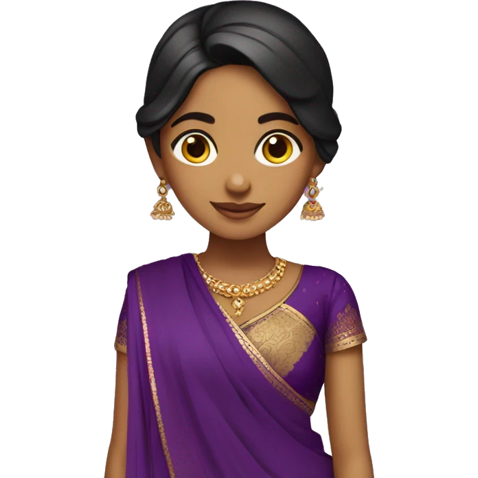 desi girl wearing purple lehanga emoji
