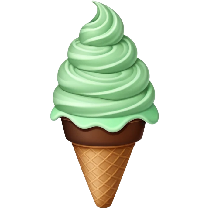 Mint Choco ice cream emoji