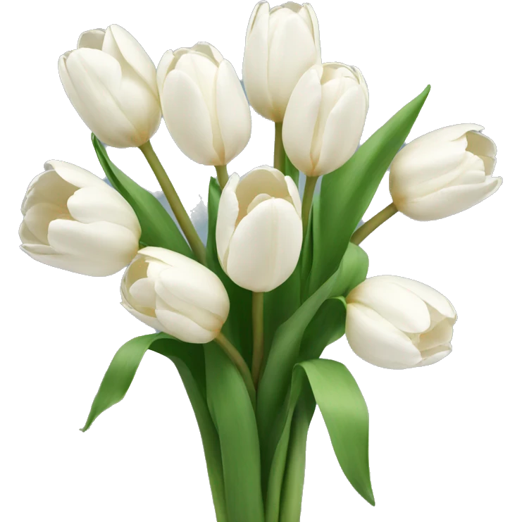 white tulip bouquet  emoji