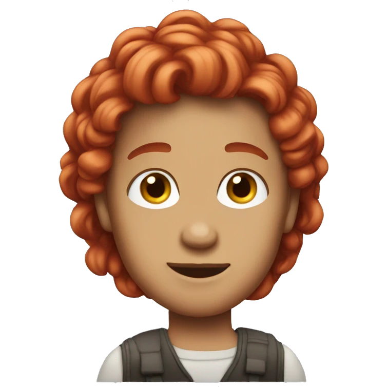 The classic people emojis but with red hair emoji