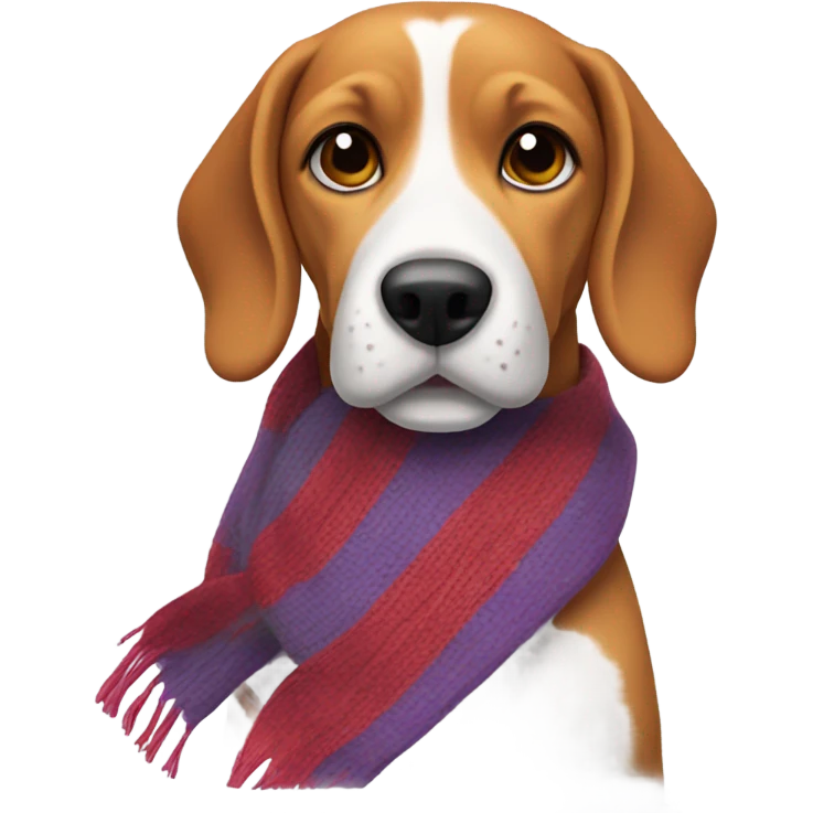 Beagle with scarf emoji