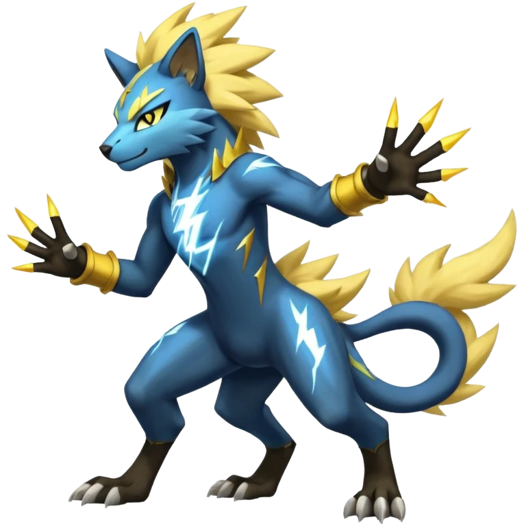 Luxray-Zeraora-Manectric-fusion (full body) emoji