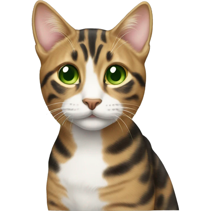 tabby with calico green eyes  emoji