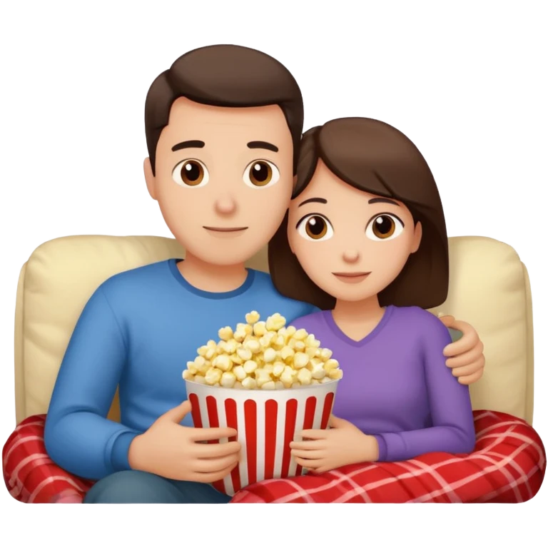 Romantic Netflix and Chill man and woman couple emoji